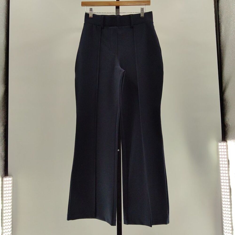 Quince Women Ultra-Stretch Ponte Flare Leg Pants Navy S